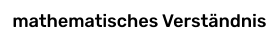 mathematisches Verständnis