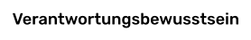 Verantwortungsbewusstsein