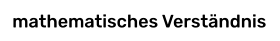 mathematisches Verständnis